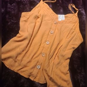 Midnight Sky wooden button-up flowy tank top Size X-L
